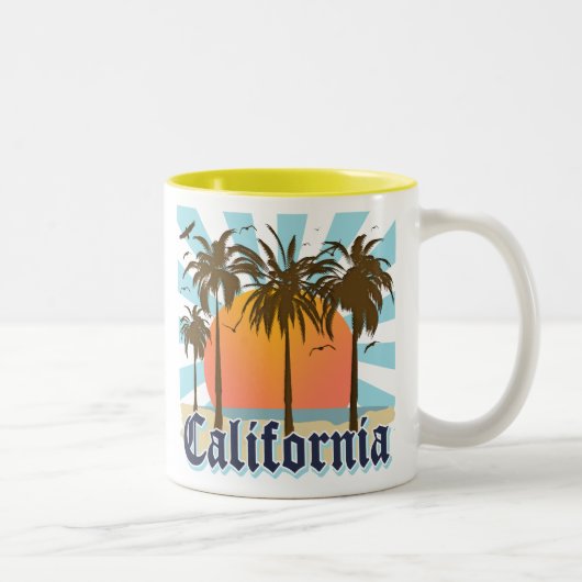 カリフォルニアヴィンテージの記念品 ツートーンマグカップ (右)