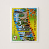 カリフォルニアヴィンテージトラベル州 ジグソーパズル (縦)