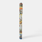 カリフォルニアヴィンテージポストカードCAシティコラージュレトロ iPhone 16ケース (右側面)