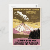 カリフォルニアヴィンテージラッセン火山国立公園 ポストカード (正面/裏面)