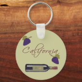カリフォルニアヴィンテージワインボトル キーホルダー (正面)
