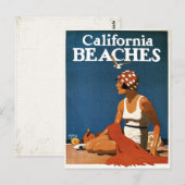 カリフォルニアヴィンテージ付きはがきプリント ポストカード (正面/裏面)