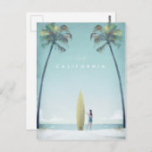 カリフォルニアヴィンテージ旅行ポスター – アートポストカード ポストカード (正面/裏面)