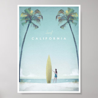カリフォルニアヴィンテージ旅行ポスター ポスター