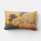 カリフォルニアヴィンテージ旅行ポスター ランバークッション (裏面)