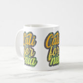 カリフォルニアヴィンテージ美学おもしろいスタイルロゴ コーヒーマグカップ (正面左)