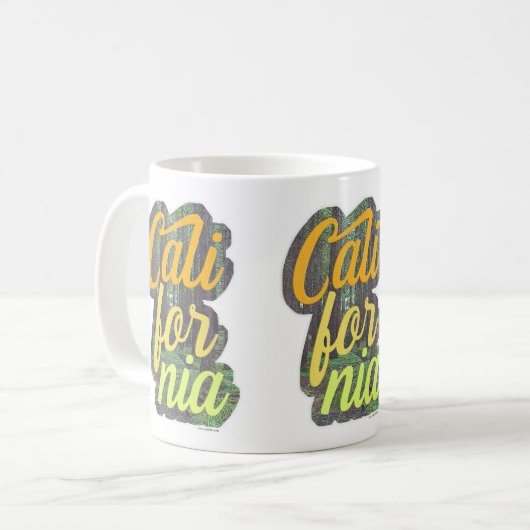 カリフォルニアヴィンテージ美学おもしろいスタイルロゴ コーヒーマグカップ (正面左)