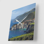 カリフォルニア中央海岸 スクエア壁時計 (傾斜)