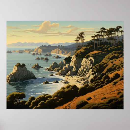 カリフォルニア中央海岸 ポスター (正面)