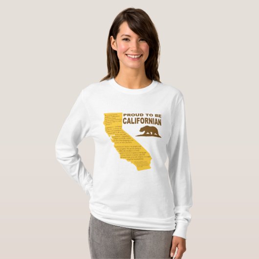 カリフォルニア住民のLongSleeveのLTがあること誇りを持った Tシャツ (正面フル)