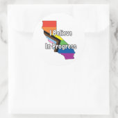 カリフォルニア信じプライド – 進行中フラグ ラウンドシール (バッグ)