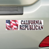 カリフォルニア共和党員 バンパーステッカー (車上)