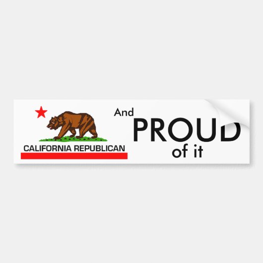 カリフォルニア共和党員 バンパーステッカー (正面)