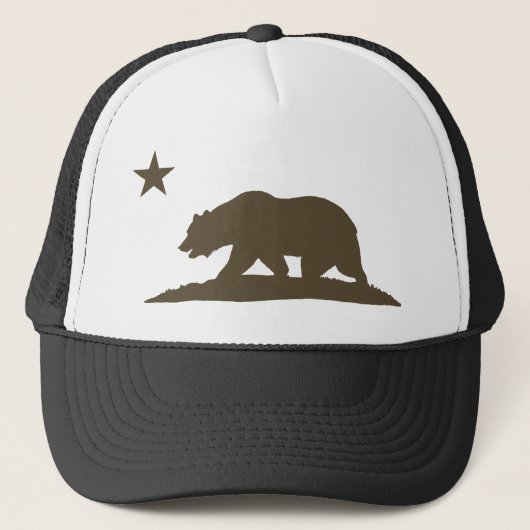 カリフォルニア共和国くま-ブラウン キャップ (正面)