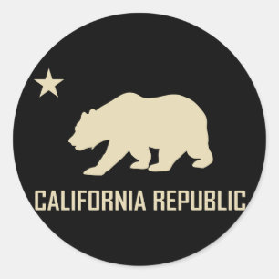 カリフォルニア共和国のステッカー ラウンドシール
