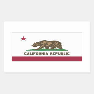 カリフォルニア共和国のステッカー 長方形シール