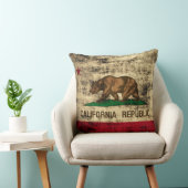 カリフォルニア共和国のヴィンテージのグランジな旗 クッション (椅子)
