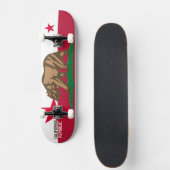 カリフォルニア共和国の州の旗によって合われるデザイン スケートボード (正面)