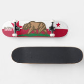 カリフォルニア共和国の州の旗によって合われるデザイン スケートボード (横)