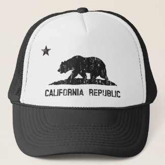 カリフォルニア共和国の州の旗のトラック運転手の帽子(衰退する) キャップ