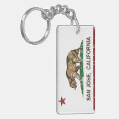 カリフォルニア共和国の州の旗サンノゼ キーホルダー (正面左)