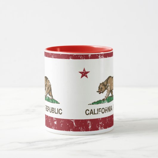 カリフォルニア共和国の州の旗 マグカップ (中央)