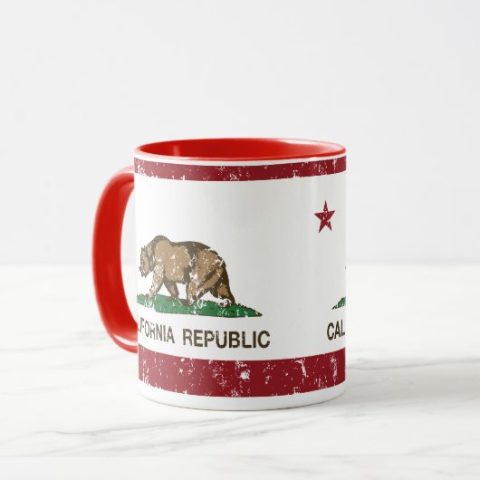 カリフォルニア共和国の州の旗 マグカップ (正面左)