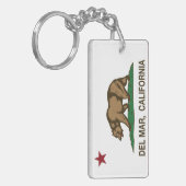 カリフォルニア共和国の州の旗Del Mar キーホルダー (正面左)