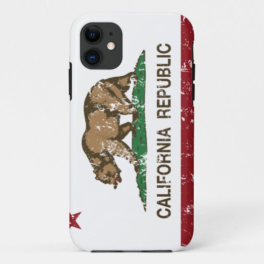 カリフォルニア共和国の旗の動揺してな一見 Case-Mate iPhoneケース (裏面)