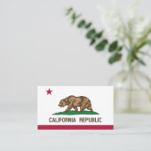 カリフォルニア共和国の旗の名刺のテンプレート 名刺 (スタンド正面)