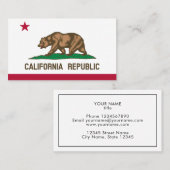 カリフォルニア共和国の旗の名刺のテンプレート 名刺 (正面/裏面)