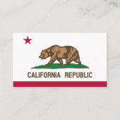 カリフォルニア共和国の旗の名刺のテンプレート 名刺 (正面)