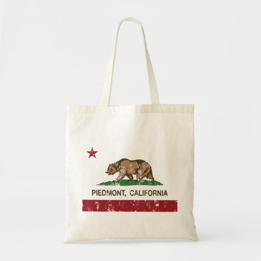 カリフォルニア共和国の旗ピードモント トートバッグ (正面)
