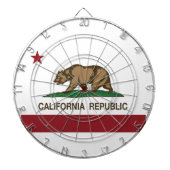 カリフォルニア共和国の旗 ダーツボード (正面)