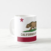 カリフォルニア共和国の旗-色 コーヒーマグカップ (正面左)