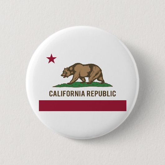 カリフォルニア共和国の旗-色 缶バッジ (正面)