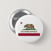 カリフォルニア共和国の旗-色 缶バッジ (正面&裏面)