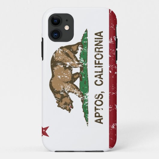 カリフォルニア共和国の旗Aptos Case-Mate iPhoneケース (裏面)