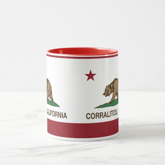 カリフォルニア共和国の旗Corralitos マグカップ (中央)