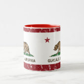 カリフォルニア共和国の旗Gualala ツートーンマグカップ (中央)