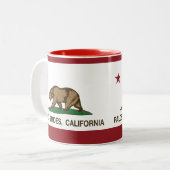 カリフォルニア共和国の旗Palos Verdes ツートーンマグカップ (正面左)