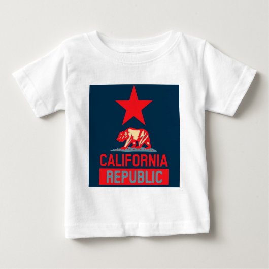 カリフォルニア共和国インアーバンホープスタイル ベビーTシャツ (正面)