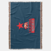 カリフォルニア共和国インブルースタイルデコール スローブランケット (正面縦)