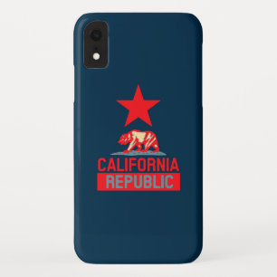 カリフォルニア共和国インレッド&ブルースタイルデコール iPhone XRケース