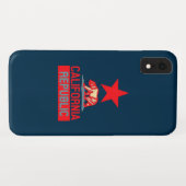 カリフォルニア共和国インレッド&ブルースタイルデコール Case-Mate iPhoneケース (裏面(横))