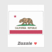 カリフォルニア共和国グリズリーベア&スター シール (シート)