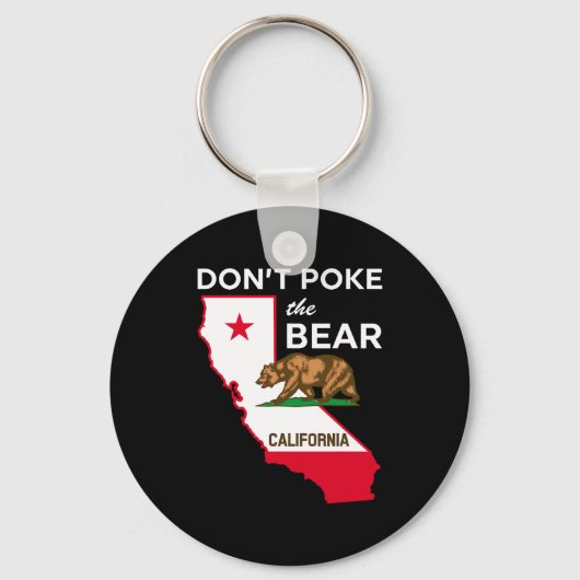 カリフォルニア共和国デザイン ベアを残すな キーホルダー (正面)