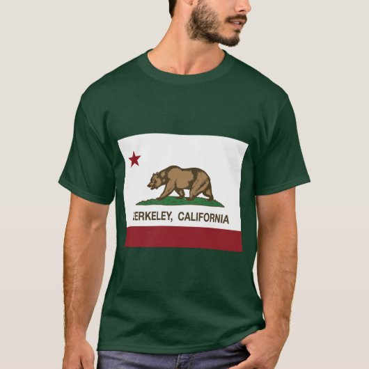 カリフォルニア共和国バークレー フラッグ Tシャツ (正面)