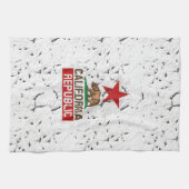 カリフォルニア共和国ピーリング絵を描デコール キッチンタオル (横)