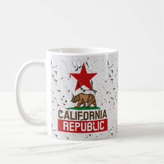 カリフォルニア共和国ピーリング絵を描デコール コーヒーマグカップ (左)